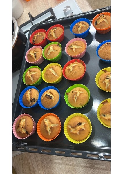 Silikon Muffin Kalıbı - Sürekli Kullanım Muffin Kek Kalıbı 6 Adet 721702 indirimleri