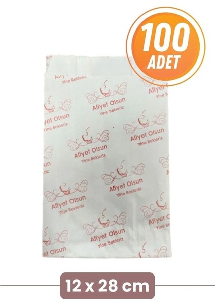 Pastane Kese Kağıdı Orta Boy 12X28CM 100 Adet