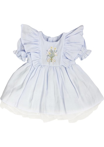 Floral Tüllü Bebek Elbise