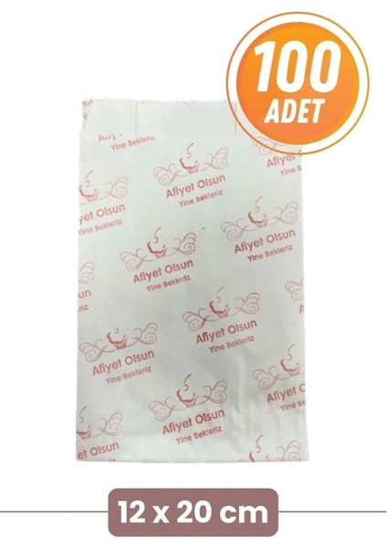 Pastane Kese Kağıdı Küçük Boy 12X20CM 100 Adet