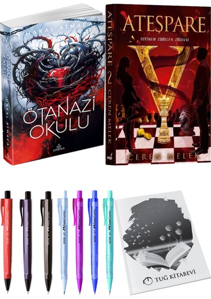 Ateşpare 2 Tutuklu Zihinler Zindanı ve Ephesus Yayınları Ötanazi Okulu 4 Maral Atmaca 2li Set + Hediyeli