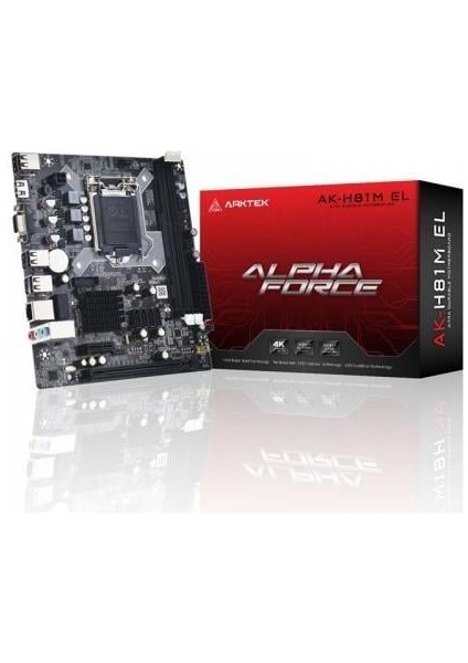 H81 Alpha Force AK-H81M El Ddr3 HDMI Pcıe 2.0 1150P Matx