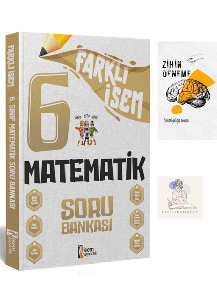 Isem Yayıncılık 6.Sınıf Farklı Isem Matematik Soru Bankası+Zihin Deneme+Krm-584