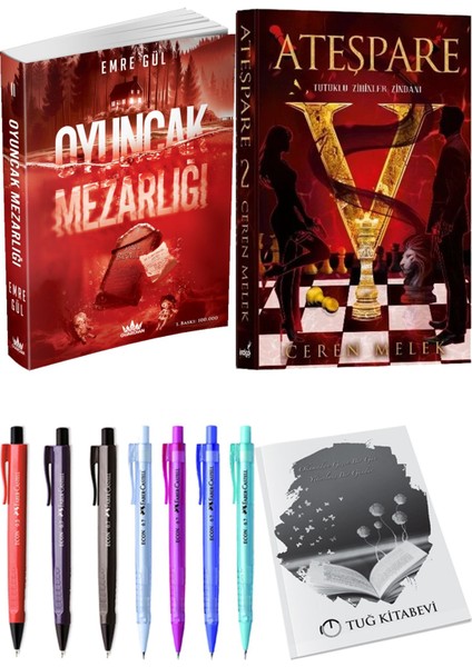 Ateşpare 2 Tutuklu Zihinler Zindanı ve Guardian Yayınları Oyuncak Mezarlığı Emre Gül 2li Set + Hediyeli