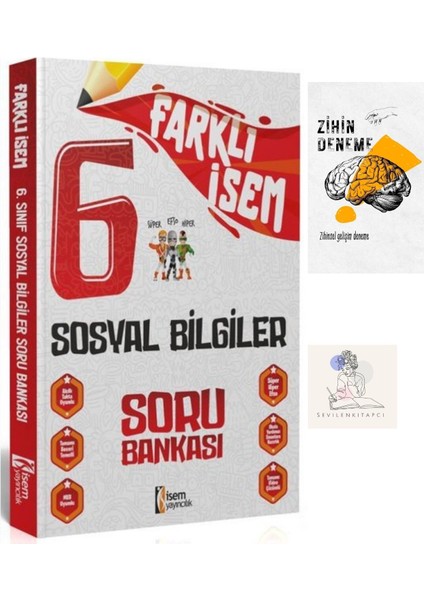 Isem Yayıncılık 6.Sınıf Farklı Isem Sosyal Soru Bankası+Zihin Deneme+Krm-634