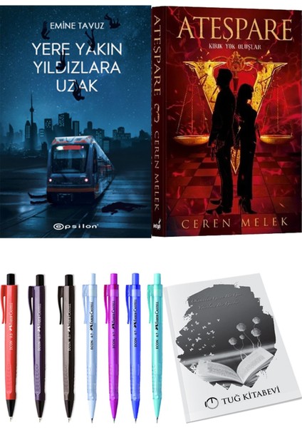 Ateşpare 3 Kırık Yok Oluşlar ve Epsilon Yayınevi Yere Yakın Yıldızlara Uzak Emine Tavuz 2li Set + Hediyeli