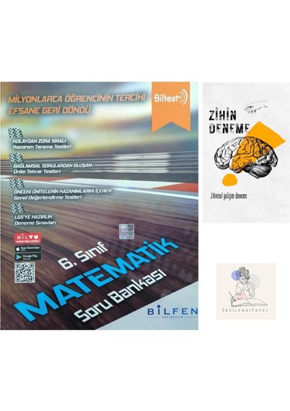 Bilfen Yayıncılık 6.Sınıf Matematik Biltest Soru Bankası+Zihin Deneme+Krm-968
