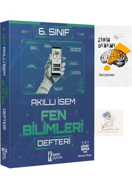 Isem Yayıncılık 6.sınıf Fen Bilimleri Akıllı Defter Konu ANLATIM+ZİHİNDENEME+KRM-758