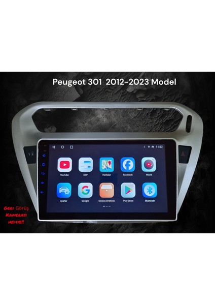 Peugeot 301 2012-2023 Yıl Uyumlu 9 Inç Android Multimedya Carplay+Android Auto+Navigasyon modelleri