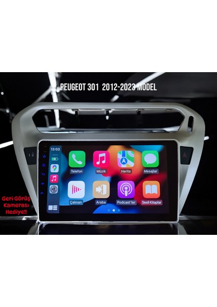 Peugeot 301 2012-2023 Yıl Uyumlu 9 Inç Android Multimedya Carplay+Android Auto+Navigasyon fırsatları