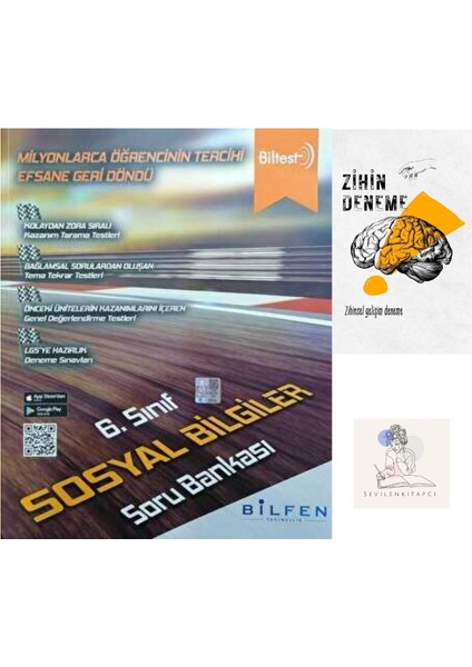 Bilfen Yayıncılık 6.Sınıf Sosyal Bilgiler Biltest Soru Bankası+Zihin Deneme+Krm-993