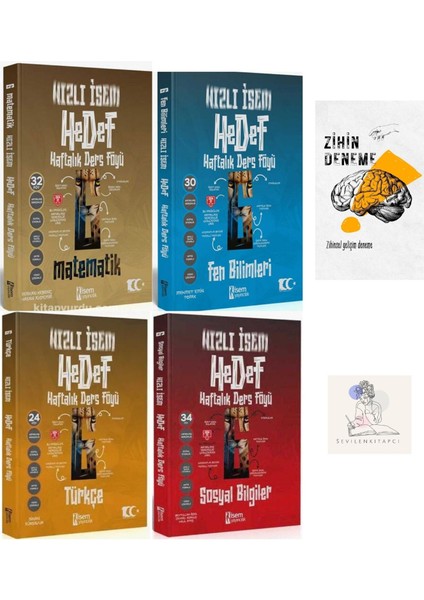 Isem Yayıncılık 6.Sınıf Hızlı Isem M-F-T-S 4 Branş Haftalık Ders Föyleri+Zihin Deneme+Krm-552