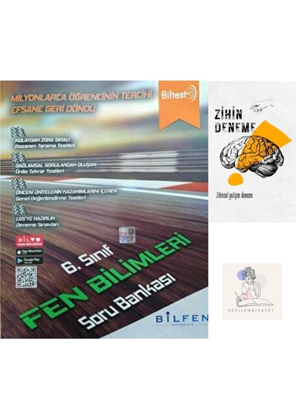 Bilfen Yayıncılık 6.Sınıf Fen Bilimleri Biltest Soru Bankası+Zihin Deneme+Krm-1025
