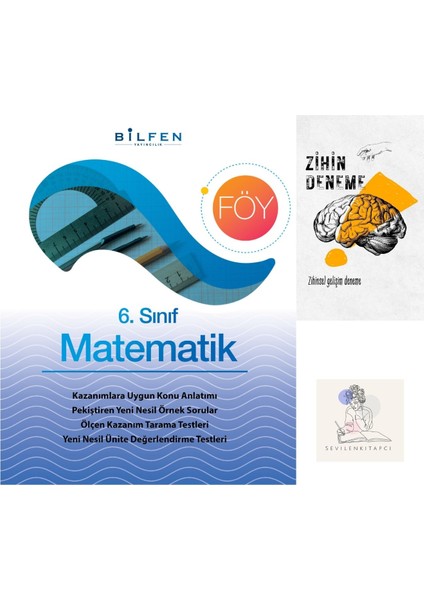 Bilfen Yayıncılık 6.Sınıf Matematik Ders Föy+Zihin Deneme+Krm-926