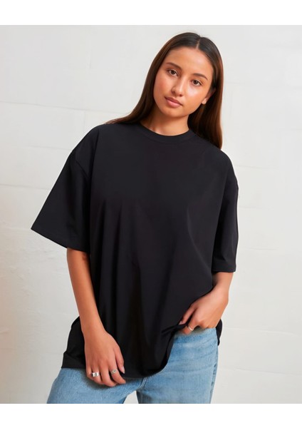 Oversize/geniş Kesim Pamuk Kısa Kollu Basic T-Shirt