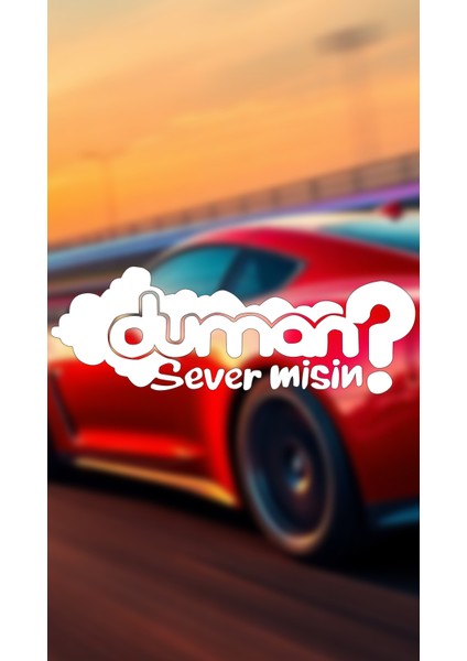 Duman Severmisin 20X7 Jdm Yazı Araba-Motosiklet Cam Etiket Sticker Beyaz Renk