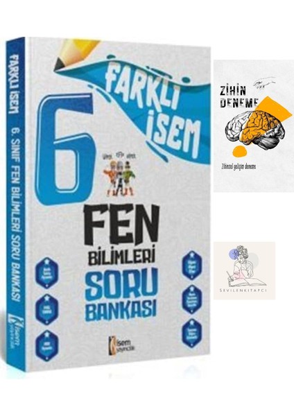 Isem Yayıncılık 6.Sınıf Farklı Isem Fen Bilimleri Soru Bankası+Zihin Deneme+Krm-606