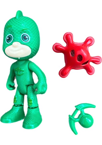 Gekko Kertenkele Pjmasks Pj Maskeliler Aksesuarlı Karakter Tekli Figür Set 8 cm