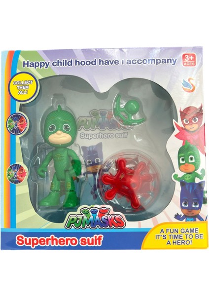Gekko Kertenkele Pjmasks Pj Maskeliler Aksesuarlı Karakter Tekli Figür Set 8 cm fiyatları