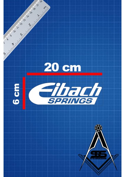 Eibach Springs 20X6 Jdm Yazı Araba-Motosiklet Cam Etiket Sticker Beyaz Renk fiyatları