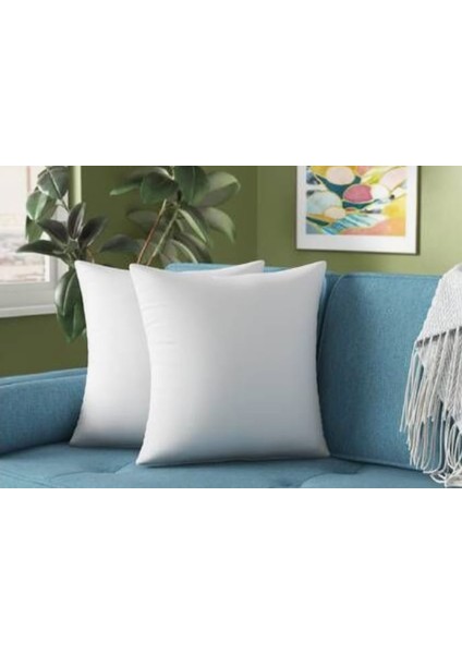 2 Adet Premium,Kare Kırlent İç Yastık 1,ci Kalite Elyaf Dolgulu Koltuk Yastığı 40X40 cm