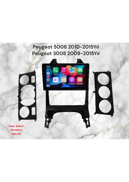 Peugeot 5008 2010-2015 Yıl Peugeot 3008 2009-2015 Yıl Uyumlu 9 Inç Android Multimedya Carplay+Android Auto+Navigasyon