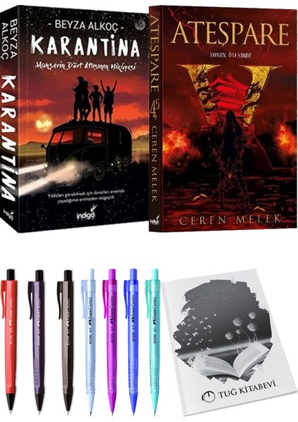 Ateşpare 4,5 Sonun Ötesinde ve Karantina 1 Beyza Alkoç 2li Set + Hediyeli