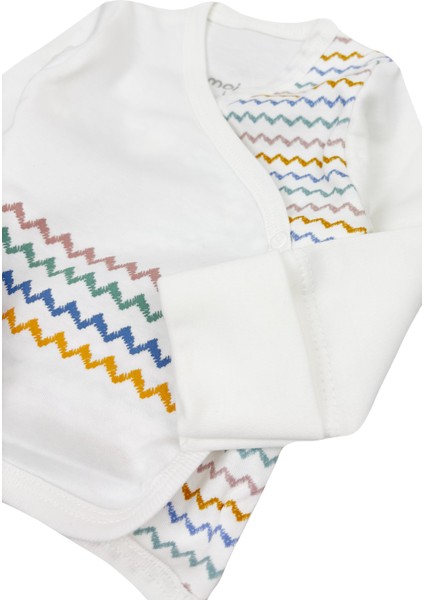 Renkli Zigzag Erkek Bebek Hastane Çıkışı 10LU Zıbın Set