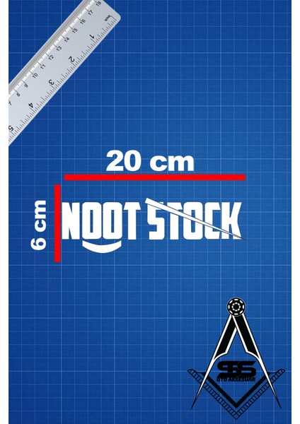 Noot Stock 20X6 Jdm Yazı Araba-Motosiklet Cam Etiket Sticker Beyaz Renk fiyatları