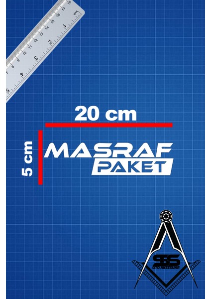 Masraf Paket 20X5 Jdm Yazı Araba-Motosiklet Cam Etiket Sticker Beyaz Renk fiyatları