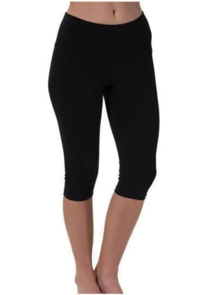 Kadın Siyah Kapri Tayt 804