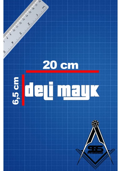 Deli Mayk 20X6,5 Jdm Yazı Araba-Motosiklet Cam Etiket Sticker Beyaz Renk fiyatları