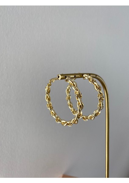 Burgu Halka Gold Küpe