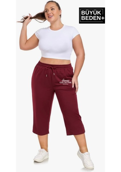 Süperlife Kadın Büyük Beden Unified Collective Baskılı Standart &regular Kalıp Şort SPR25BSRK088