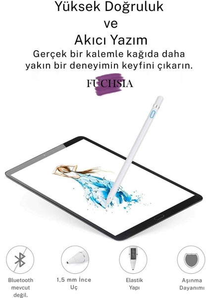 Xiaomi Pad 7 Pro / Pad 7 Uyumlu Yazım ve Çizim Için Dokunmatik Ekran Tablet Kalemi