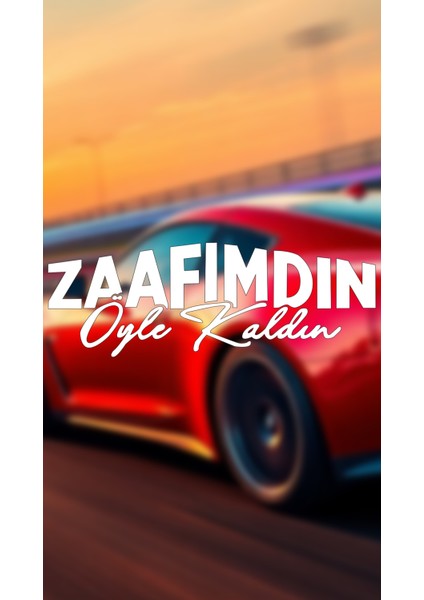 Zaafımdın Öyle Kaldın 20X7 Jdm Yazı Araba-Motosiklet Cam Etiket Sticker Beyaz Renk
