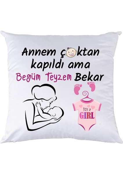 Halam/Teyzem Bekar Kız Bebek Yenidoğan Hediyesi Yastık