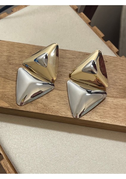 Abiye Küpe Büyük Boy Gold Gümüş Renk Parlak fiyatları