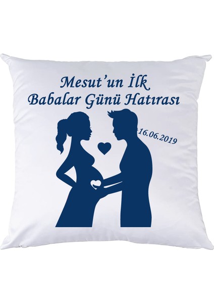 Baba Adayına İlk Babalar Günü Hediyesi İsimli Yastık