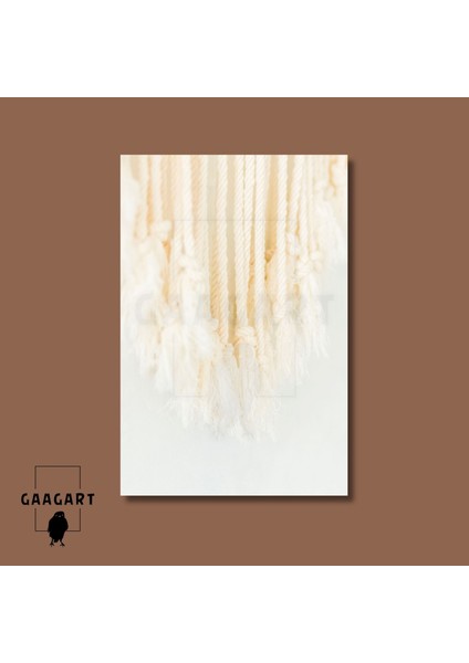 3'lü Kanvas Salon Duvar Tablosu Kumaş ve Makrome Ipi Deseni fırsatları