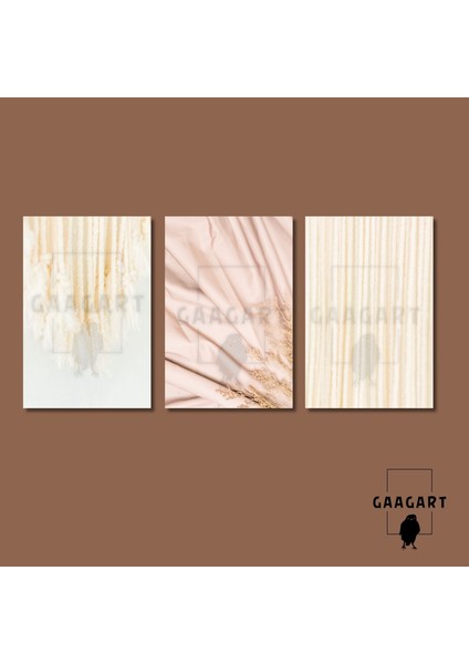 3'lü Kanvas Salon Duvar Tablosu Kumaş ve Makrome Ipi Deseni indirimleri