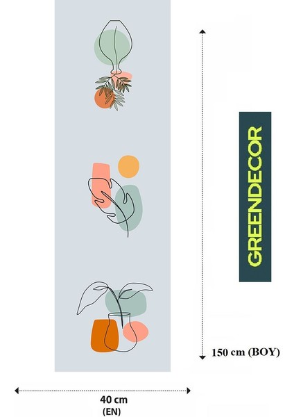 Vazo Çiçek Bohem Desenli Özel Tasarım Runner Baskılı Dekoratif Bej Masa Örtüsü Modern Ev Dekorasyonu fiyatları
