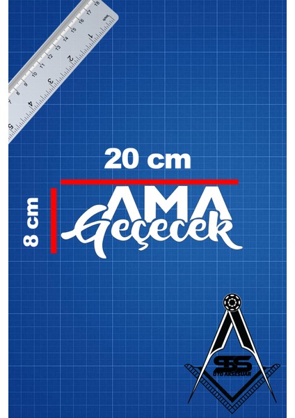 Ama Gececek 20X8 Jdm Yazı Araba-Motosiklet Cam Etiket Sticker Beyaz Renk fiyatları