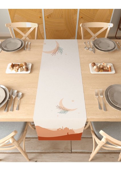 Etnik Antika Bohem Desenli Özel Tasarım Runner Dijital Baskılı Dekoratif Masa Örtüsü Ev Dekorasyonu