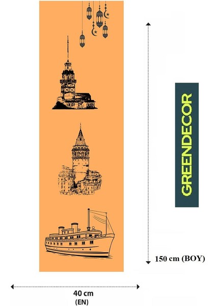 Istanbul Küle Bohem Desenli Özel Tasarım Runner Dijital Baskılı Dekoratif Masa Örtüsü Ev Dekorasyonu fiyatları