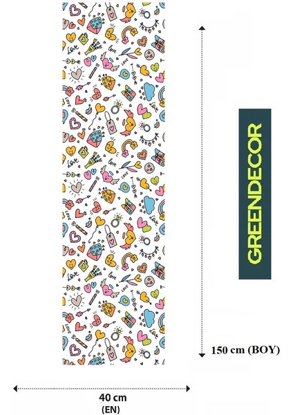 Tatlı Kalp Aşk Bohem Desenli Özel Tasarım Runner Baskılı Dekoratif Masa Örtüsü Modern Ev Dekorasyonu fiyatları