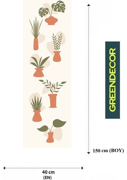 Vazo Çiçek Bohem Desenli Özel Tasarım Runner Baskılı Dekoratif Bej Masa Örtüsü Modern Ev Dekorasyonu fiyatları