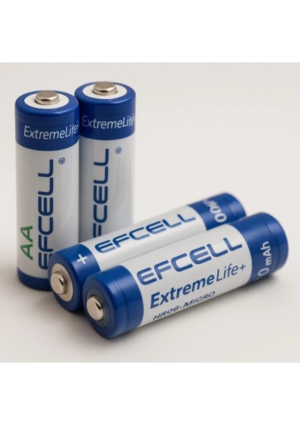 Yeni Nesil Şarj Edilebilir Kalem Pil Aa 1100 Mah 1000 Defaya Kadar Şarj Edilebilir 1.2V