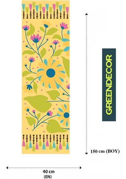 Etnik Çiçek Bohem Desenli Özel Tasarım Runner Dijital Baskılı Dekoratif Masa Örtüsü Ev Dekorasyonu fiyatları