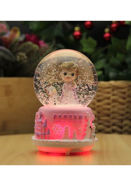 Karlar Kraliçesi Frozen Temalı Püskürtmeli Işıklı ve Müzikli Kar Küresi modelleri